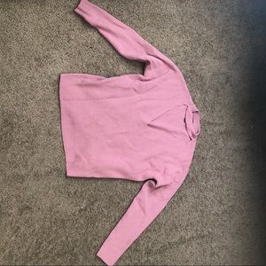 Pink forever 21 sweater with cut out neck